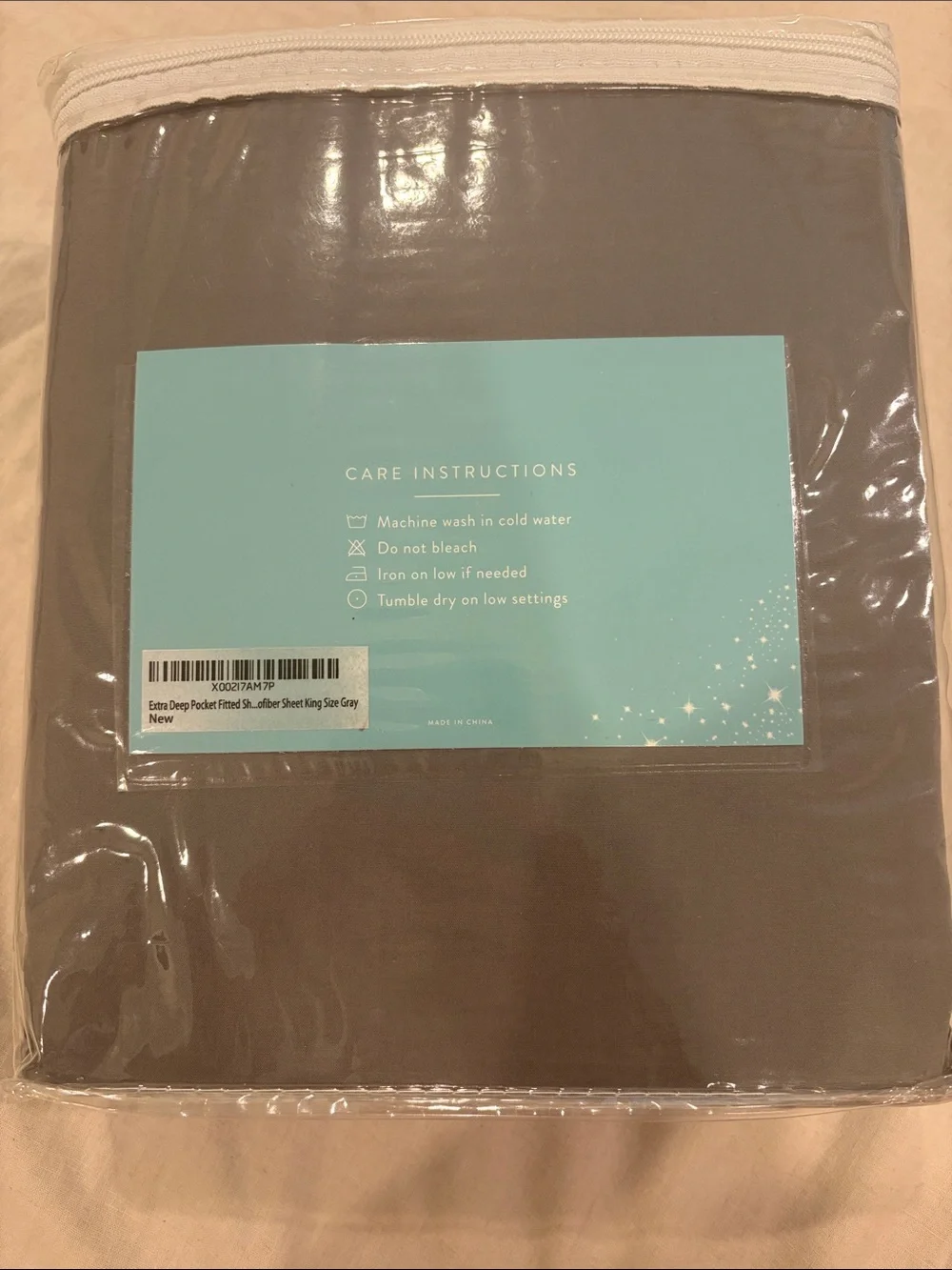 King Deep Pocket Fitted Sheet - Gray